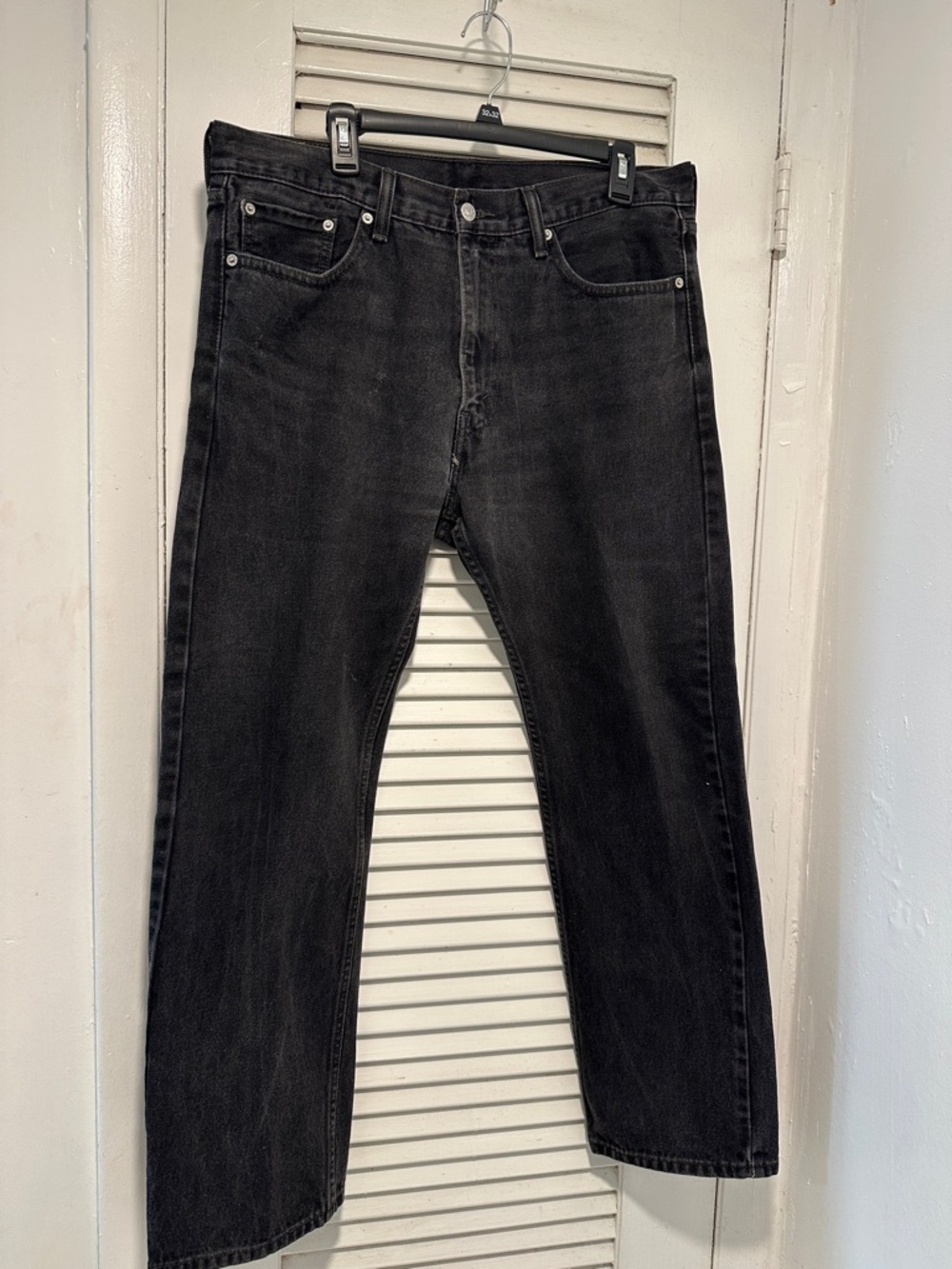 Men's Black Straight-Leg Jeans